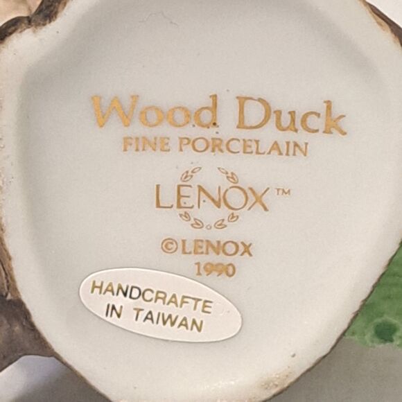 Lenox Fine Porcelain WOOD DUCK From The Garden Birds Collection 1990 Figurine - Picture 8 of 10